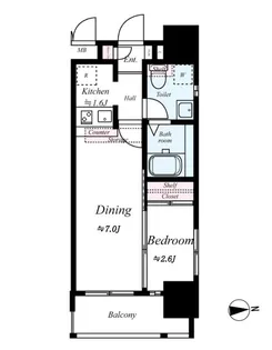 グランフォーレプライム西公園【2階】の間取り