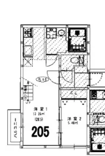 クレオ竹下【2階】の間取り