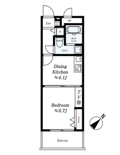 アイ・セレブ天神東【2階】の間取り