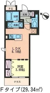 Branche唐人町【1階】の間取り