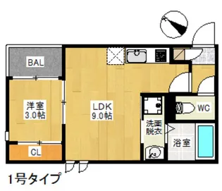 REGALEST美野島【1階】の間取り