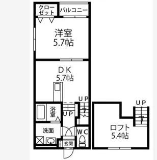 Quatre Couleur【104号室】の間取り