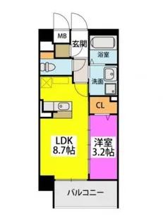 アビターレ吉塚駅前 【7階】の間取り