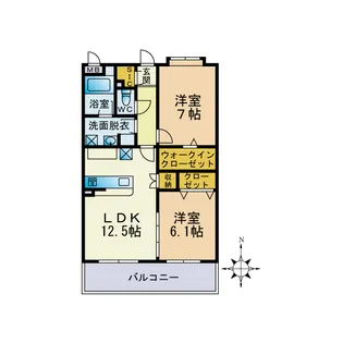 ヴィラージュ【1階】の間取り