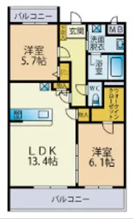 TOWAⅡ【403号室】の間取り