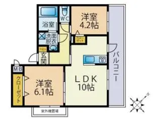 Mitte【3階】の間取り