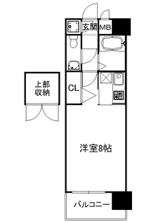 エステートモア天神STUDIO【1022号室】の間取り