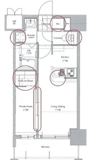 ネストピア博多祇園【8階】の間取り