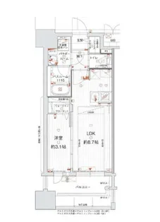 グランフォーレ千早マークスクエア イーストウイング【6階】の間取り