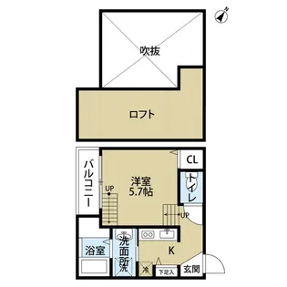 ビラージュ箱崎【1階】の間取り