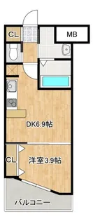 ギャランティー21博多 ORIENT BLD No66【6階】の間取り