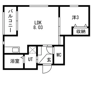 ソルヴェール馬出【506号室】の間取り