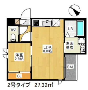 Regalest Aya 香椎【2階】の間取り