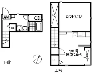 グレースハイツ博多駅南【2階】の間取り