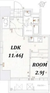 ウインステージ箱崎Ⅱ【1201号室】の間取り