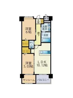 ココ・シャルマン壱番館【407号室】の間取り