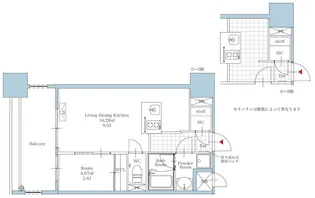 リアンプレミアム大濠公園【302号室】の間取り