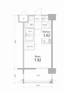 エンクレスト博多駅南BASE【7階】の間取り