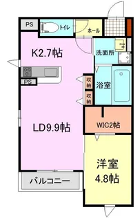 ヴェルカーサ大橋【2階】の間取り
