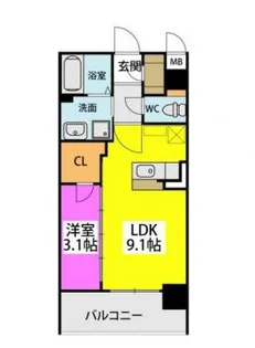 ビターレ吉塚駅前【7階】の間取り