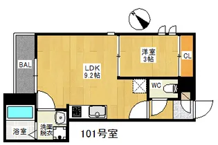 GRANDTIC ボヌール姪浜【2階】の間取り
