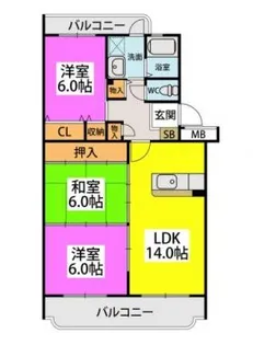 阿部第3ビル【402号室】の間取り