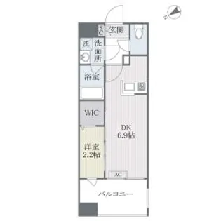 ツインズ大橋A館【9階】の間取り