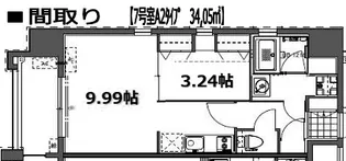GRAND HILL IWASE BLD【8階】の間取り