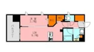 デュ・レジア薬院テラス【9階】の間取り