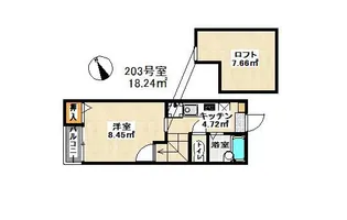 プレミール博多【203号室】の間取り