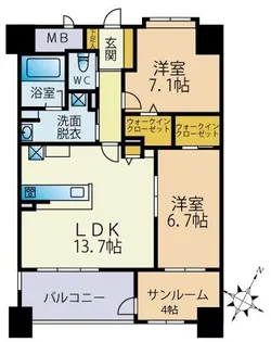 ラ・メール港【13階】の間取り