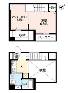 chiave箱崎【1階】の間取り