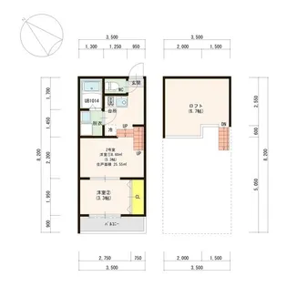 FRENCIA 和白【202号室】の間取り