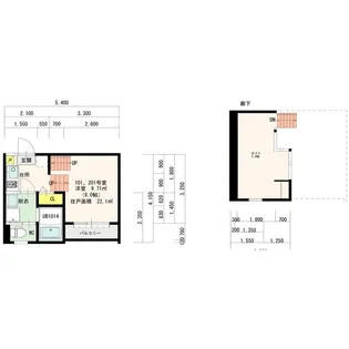 メゾンM【101号室】の間取り
