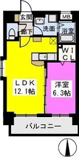 ビオラ愛宕【7階】の間取り