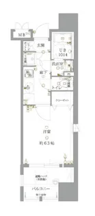 サヴォイ ラ・ピエル サフィール【11階】の間取り