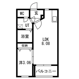 ソルヴェール馬出【4階】の間取り