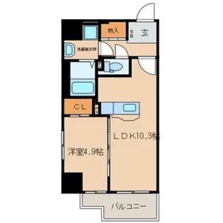 ドムール県庁前【5階】の間取り