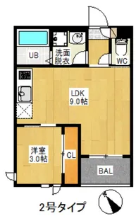 REGALESTパークアベニュー春日【202号室】の間取り