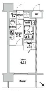 エンクレスト博多LIBERTY【9階】の間取り