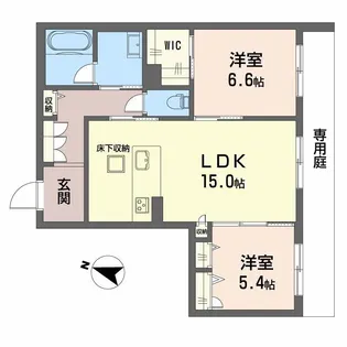 シャーメゾンエスペランサ【1階】の間取り