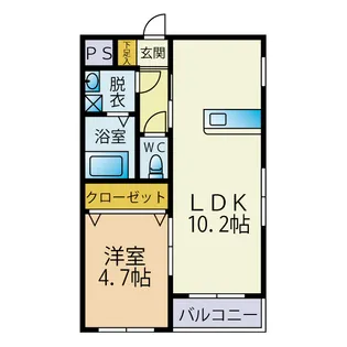駅南Vマルオカ【5階】の間取り