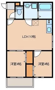 リテラ唐原【1階】の間取り