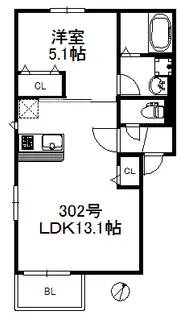 ポラリス井尻駅西【3階】の間取り