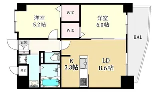 La・casa 白金【10階】の間取り