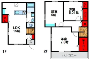 LIVELE FINE 天神山【101号室】の間取り