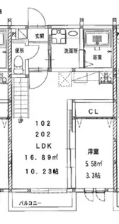 アンピオ賀茂弐番館の間取り