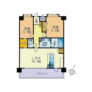 グランテージ【5階】の間取り