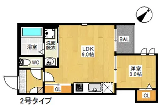 Brand New Day 大橋【2階】の間取り
