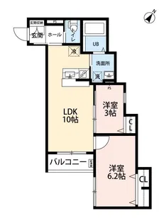 【新築】robot home 大橋【2階】の間取り